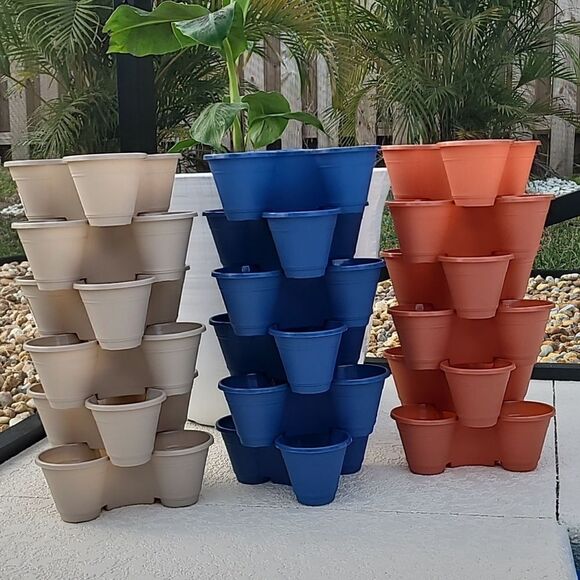 6 Tier Mini Vertical Indoor Outdoor Plastic Herb Garden Stackable Plante… - Picture 2 of 5